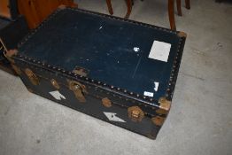 A vintage cabin trunk