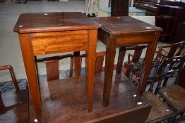 Two mahogany occasional tables