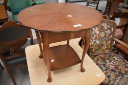 A vintage oak and ply sewing table