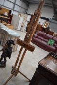 A traditional artists easel of large proportions