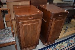 A pair of early 20th Century mahogany sideboard pedestals