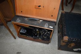 A vintage Singer sewing machine
