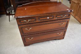 A nice quality modern Rossmore or similar bedroom chest of three long drawers