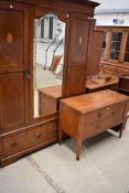 An Edwardian mahogany three piece bedroom suite