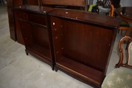 A pair of Stag mahogany bookcases, width each approx. 81cm, height 101cm