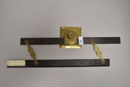 A Mahogany and brass Potter poultry maritime rule, Registered November 1851.
