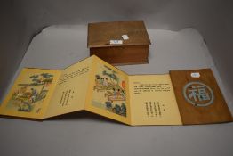 An early 20th century concertina book the Picture story of preparing tea.