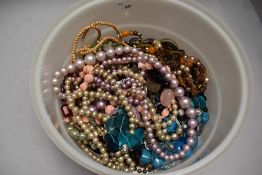 A selection of costume jewellery necklaces and similar