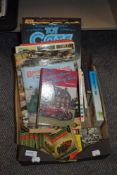 A box of vintage picture history of the motor car books and others of similar interest.