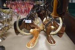 A selection of 20th century Beswick horse plaques all having damage bar one no.807