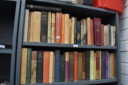 Two shelves of medieval and middle age related history text books
