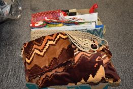 A selection of mid century design curtains in a plush fabric