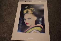 A selection of collectable Pirelli calendars for the years 2008, 2001, 2010, 2006, 2005 and 2003.
