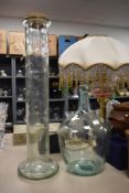 A 20th century glass spaghetti pasta jar 58cm tall