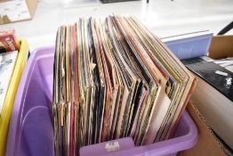 A selection of vinyl records and albums