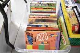 A selection of vintage childrens annuals including Flintstones and Mates