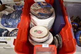 A selection of ceramic display plates including Compton Woodhouse Dianna plates