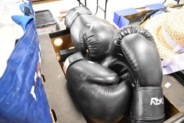 Two pairs of modern boxing gloves