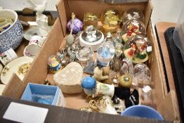 A selection of decorations including snow globes