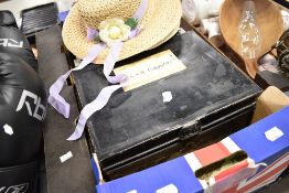 Two vintage tins including a deed tin