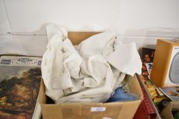 A mixture of vintage and antique clothing to include cotton crotchet slip with fine crochet