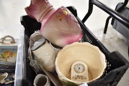 A selection of ceramics including large water jug