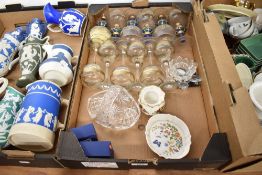 A selection of gilt decorated wine glasses
