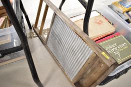 A vintage wash board