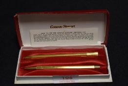 A modern Conway Stuart Princess ball point pen and propelling pencil set in case