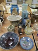 A good selection of 20th century studio pottery including Selborne, Ingleton, Kerry DG and similar