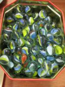 A selection of modern childrens toy marbles
