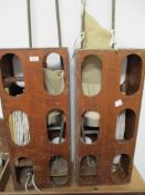Two water sampling kits in wooden cases