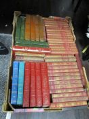 A selection of library and text books including the works of Stanley Wayman and Charles Dickens