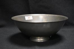 A mid century Just Andersen Danish pewter bowl