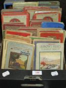 A box of early 20th century road maps and ordnance survey guides including local Lakeland and Isle