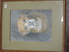 Henry Sowerby, (20th century), a pastel sketch, dog study, signed and dated (19)76, 28 x 21cm,