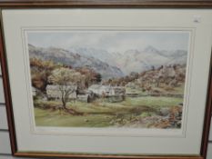 Judy Boyes, (20th century), after, a print, The Langdale Pikes from Loughrigg, signed, 35 x 50,