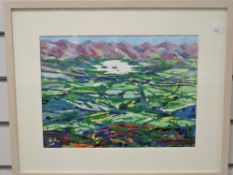 David Smeaton, (contemporary), a multi media painting, Lakeland landscape, signed and attributed