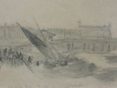William Woodhouse, (1857-1939), attributed to, a sketch, Central Pier and Winter Gardens Trawler