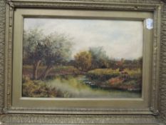 H C Copson, (19th/20th century), a pair of oil paintings, river scenes, signed and attributed verso,
