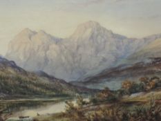 G Fowler Jones, ( 19th/20th century), attributed to, a watercolour, Blea Tarn and Langdale Pikes, 16