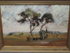 Muriel G Wright, (contemporary), an oil painting, Walberswick Heath Suffolk, signed, 30 x 45cm,