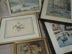 (20th century), an oil painting, still life cockerall vase, 17 x 12cm, framed, 19 x 14cm, and a