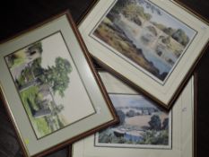 (20th century), three prints, inc William Jones, after, Ruskin's View and Devil's Bridge Kirkby