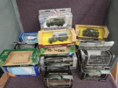 A collection of modern diecasts including Corgi & Solido, mainly Military, all boxed, 22 in total