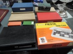 Ten mixed size Slide Boxes containing various Railway Related Slides, mainly colour well written