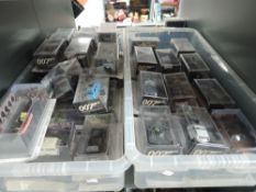 A collection of approx 60 Fabbri Ltd James Bond 007 models, mainly on card and under plastic