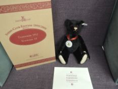 A Limited Edition Steiff Bear, Teddy Bear 1912 Black 35, 432160 4598 1999, white tag, ceramic
