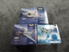 Three Corgi 1:72 scale diecast Aviation Archive Jet Fighter Power models, AA33201 Mcdonnell F-4N