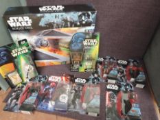 A Kenner Star Wars The Power of the Force carded figure, ASP-7 Droid along with a Hasbro Star Wars